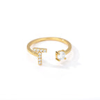 Gepersonaliseerde ring met initiaal t