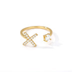 Gepersonaliseerde ring met initiaal x