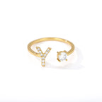 Gepersonaliseerde ring met initiaal y