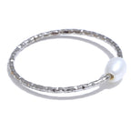 Ring met zoetwaterparel zilver
