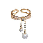 Ring met hangende parels
