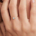 Ring met kleine ronde geboortestenen voor dames