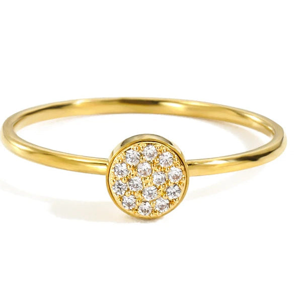 Ring met kleine ronde geboortestenen voor dames april
