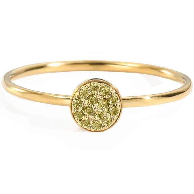 Ring met kleine ronde geboortestenen voor dames augustus