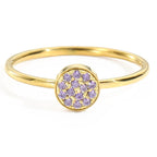 Ring met kleine ronde geboortestenen voor dames februari