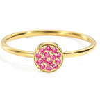 Ring met kleine ronde geboortestenen voor dames juli