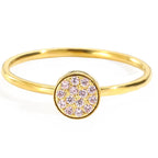 Ring met kleine ronde geboortestenen voor dames oktober