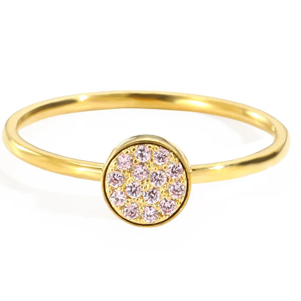 Ring met kleine ronde geboortestenen voor dames oktober