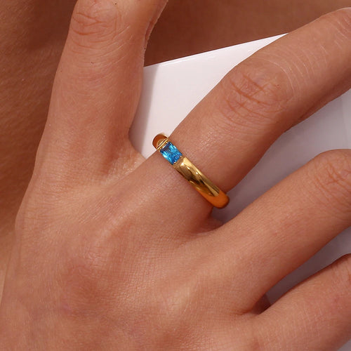 Ring met geboortesteen gezet voor dames december