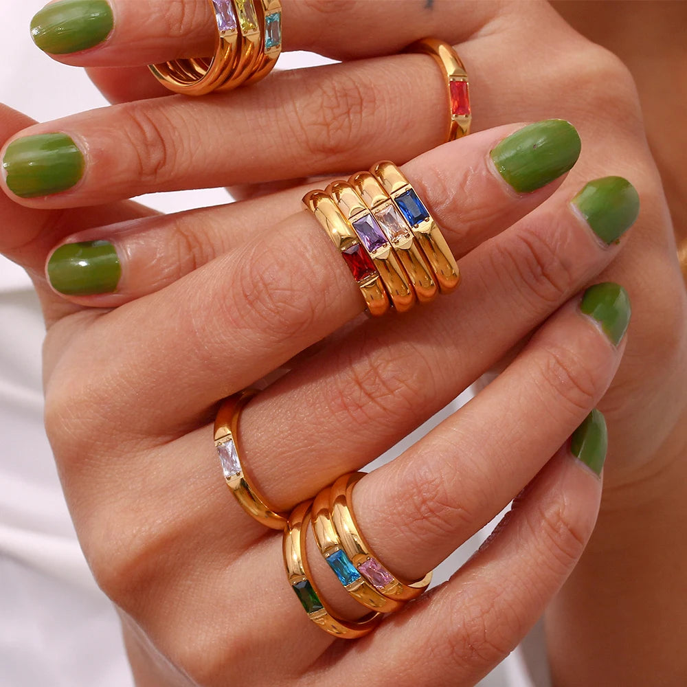 Ring met geboortesteen gezet voor dames