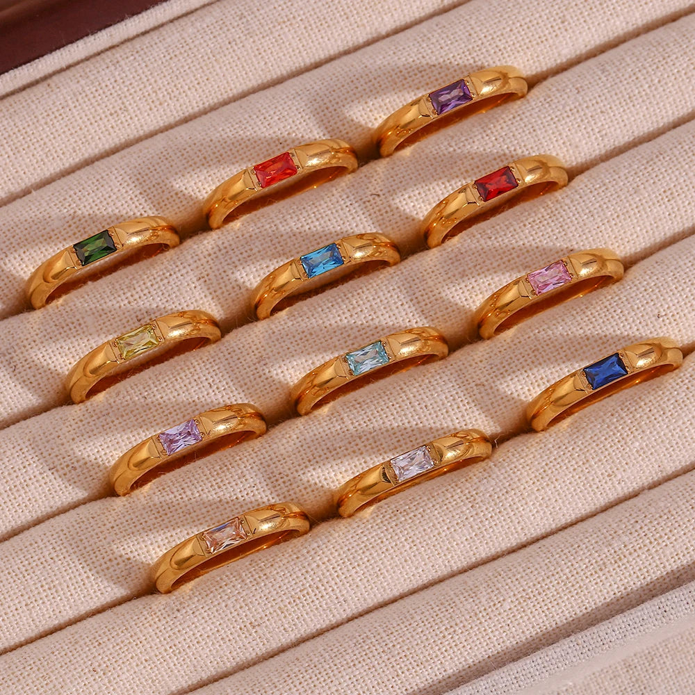 Ring met geboortesteen gezet voor dames