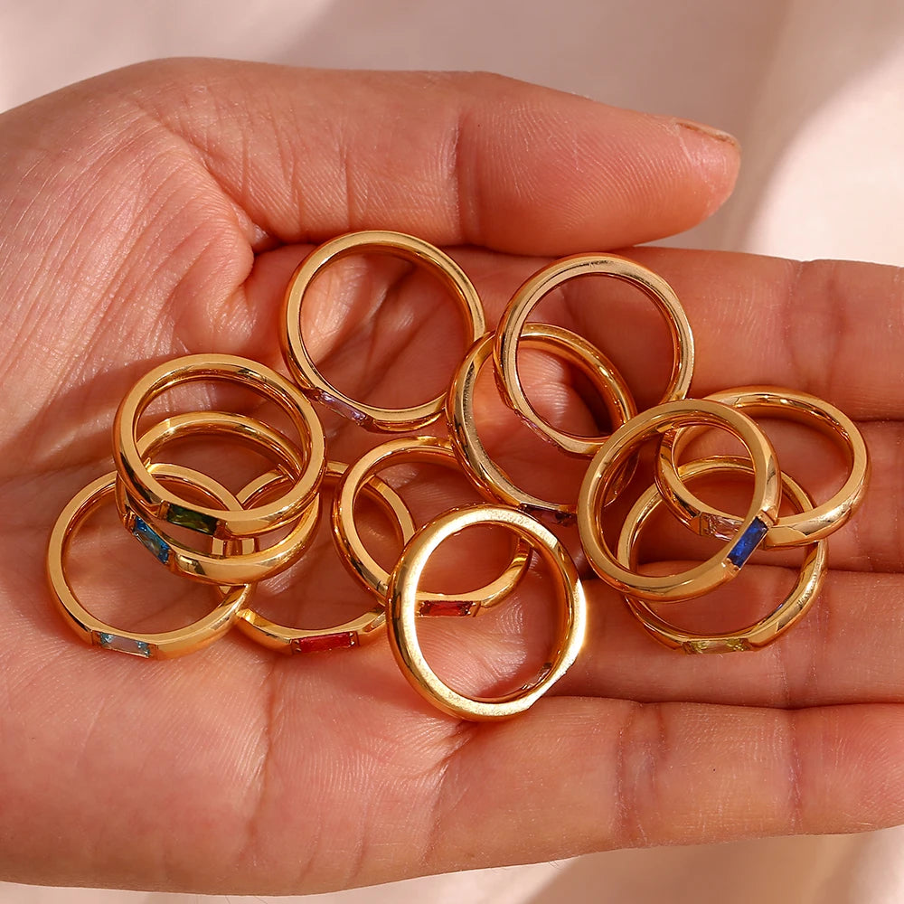 Ring met geboortesteen gezet voor dames