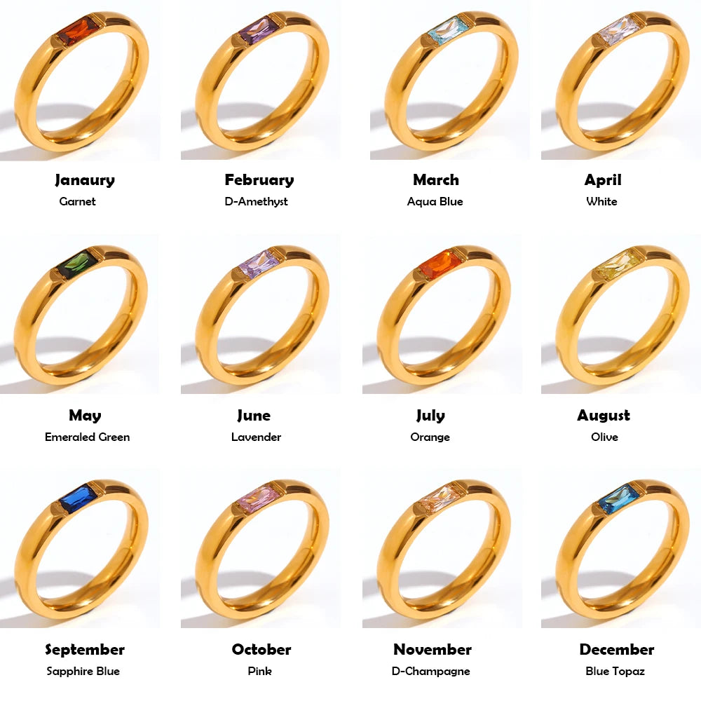 Ring met geboortesteen gezet voor dames