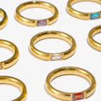 Ring met geboortesteen gezet voor dames