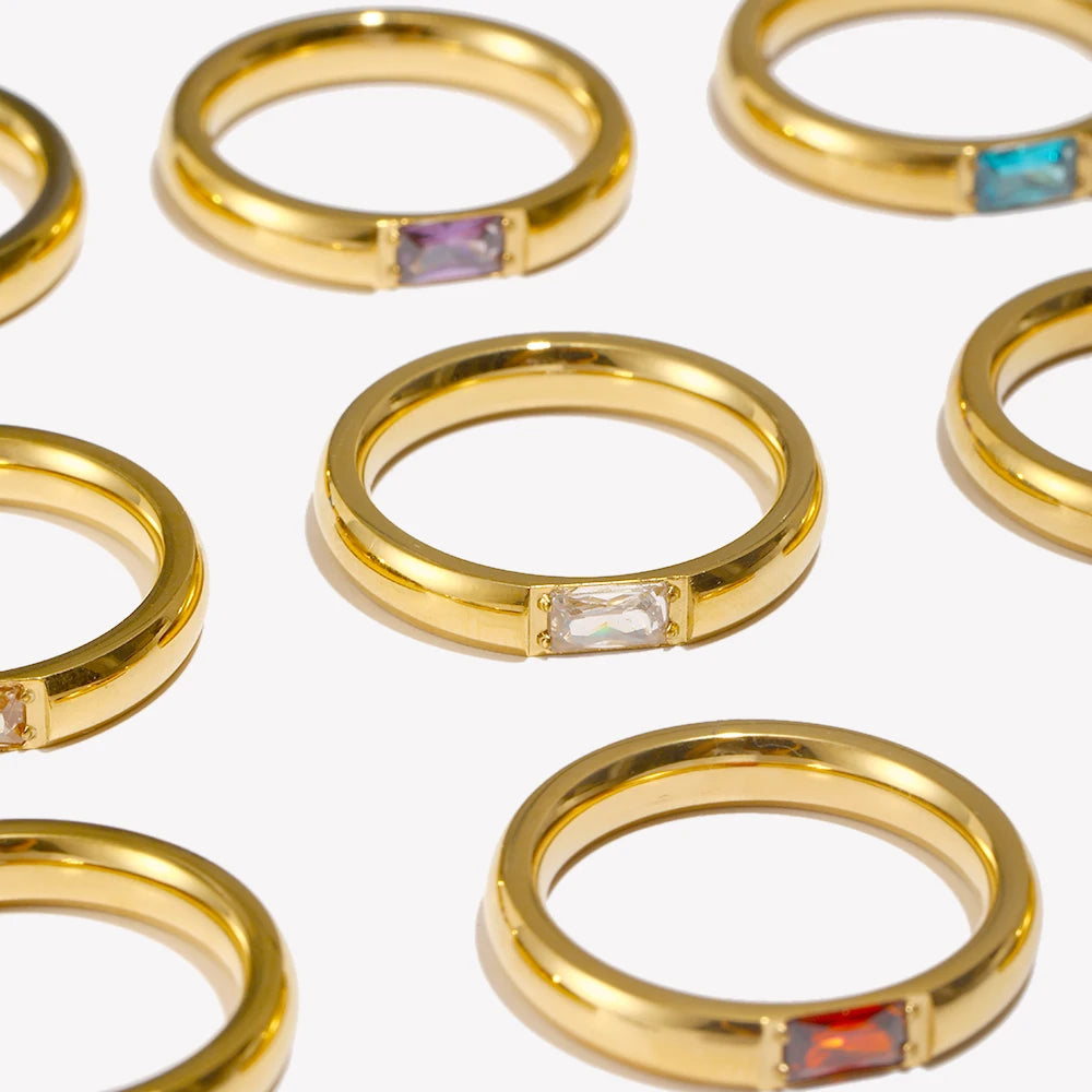 Ring met geboortesteen gezet voor dames