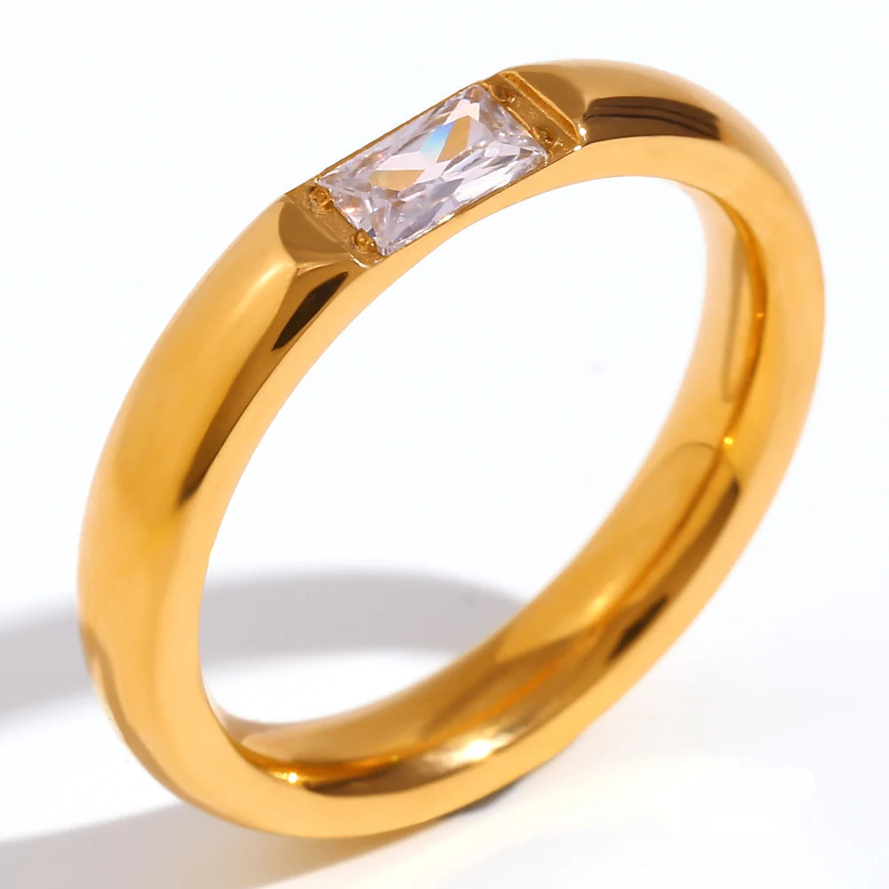 Ring met geboortesteen gezet voor dames april