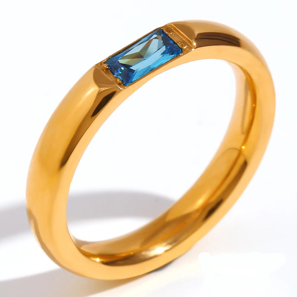 Ring met geboortesteen gezet voor dames december