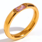 Ring met geboortesteen gezet voor dames oktober