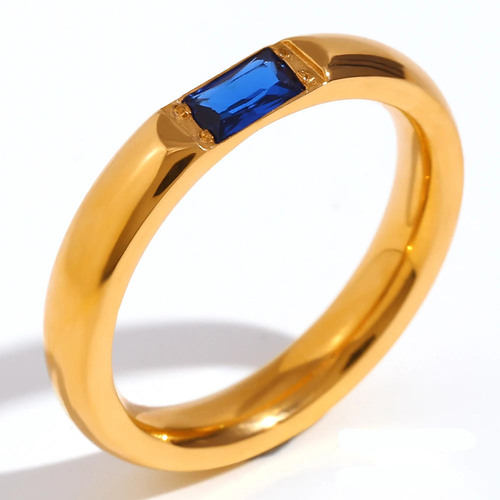 Ring met geboortesteen gezet voor dames september