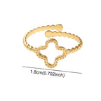 Bague avec Trèfle à 4 Feuilles pour Femme