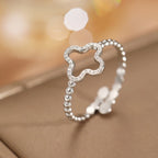 Bague avec Trèfle à 4 Feuilles pour Femme argent