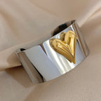 Hartvormige reliëfring goud