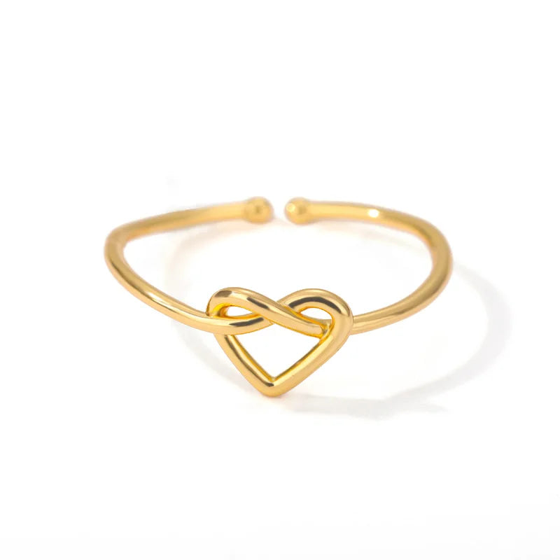 Ring met verweven hart goud