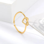 Ring met verweven hart goud