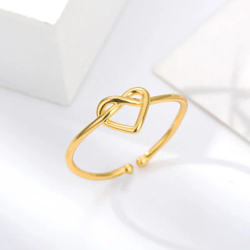 Ring met verweven hart goud