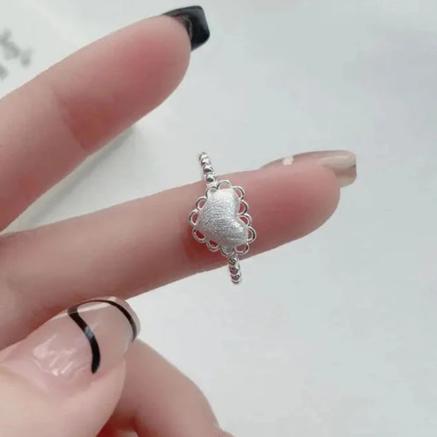Bague Coeur Petits Noeuds Femme
