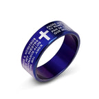 Biddring met beschermende blauwe kruis