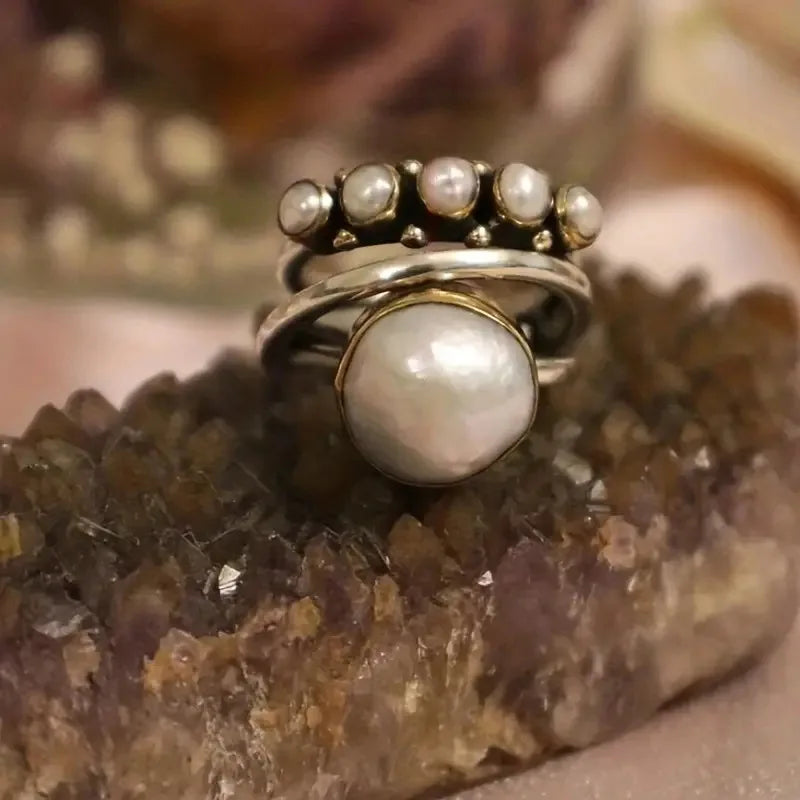 Bague de Style Vintage avec Perle