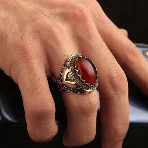 Brede ring voor Arabische moslimman rood