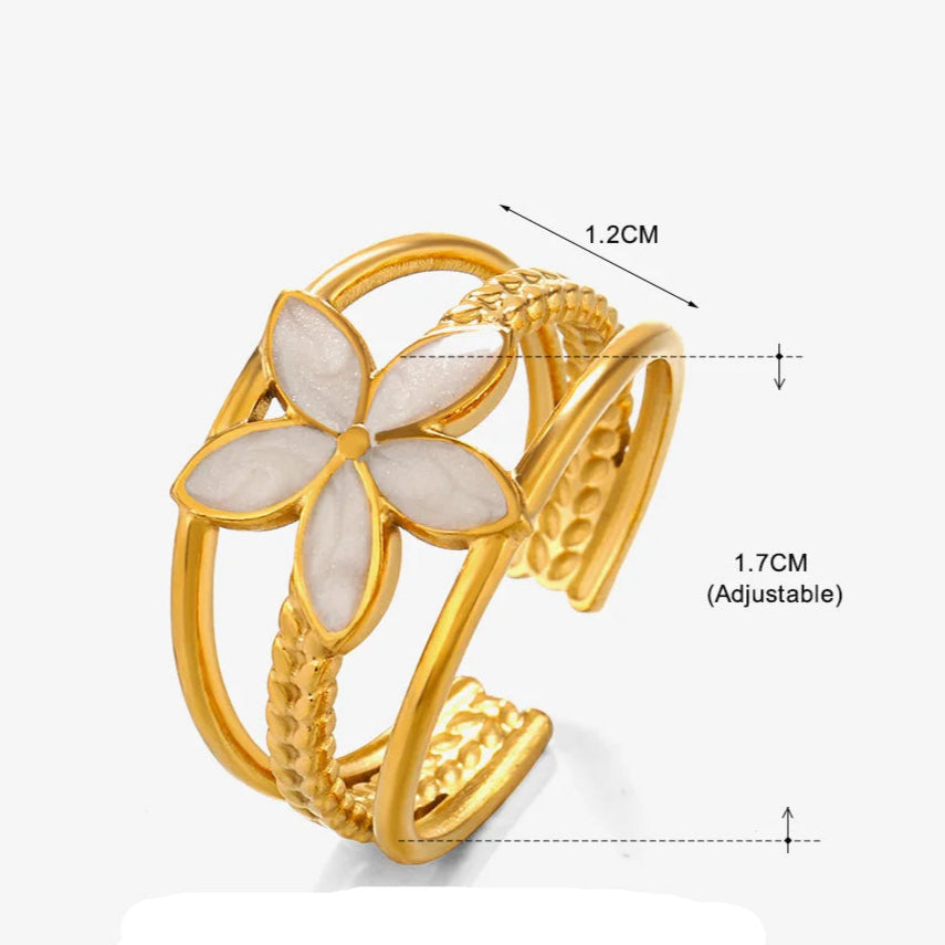 Bague Elégante avec Fleur