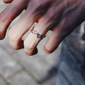 Bague en Branches de Corail Argentée