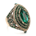 Bague avec Cristal Vert