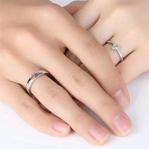 Bague Endless Love Argent et Diamants (Lot de 2)