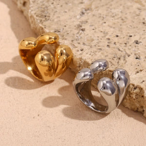 Bague Originale Anneau Goutte d'Eau or
