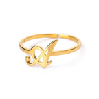 Fijne gepersonaliseerde ring met initiaal a