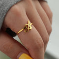 Fijne gepersonaliseerde ring met initiaal a