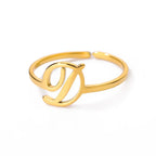 Fijne gepersonaliseerde ring met initiaal d