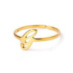 Fijne gepersonaliseerde ring met initiaal g