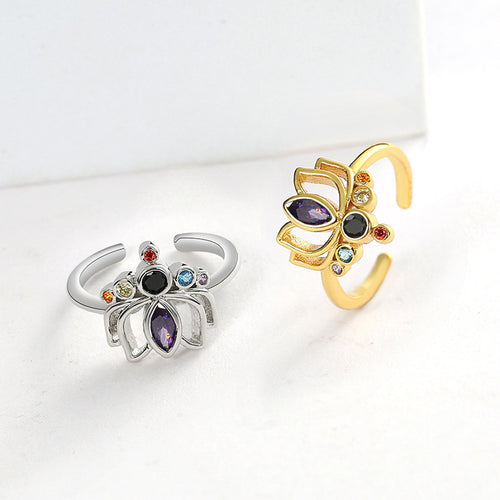 Bague Fleur de Lotus 7 Chakras Femme 