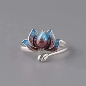 Bague Fleur de Lotus Argentée