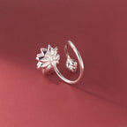 Bague Fleur de Lotus Blanche Femme