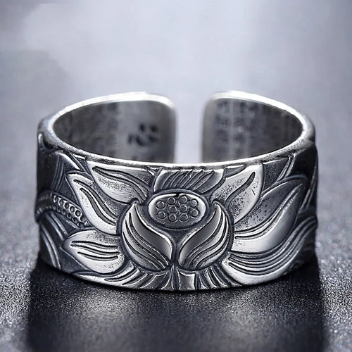 Boeddhistische Lotusbloem Ring