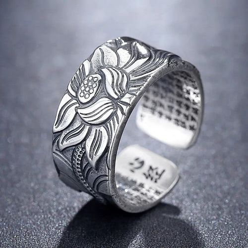 Boeddhistische Lotusbloem Ring