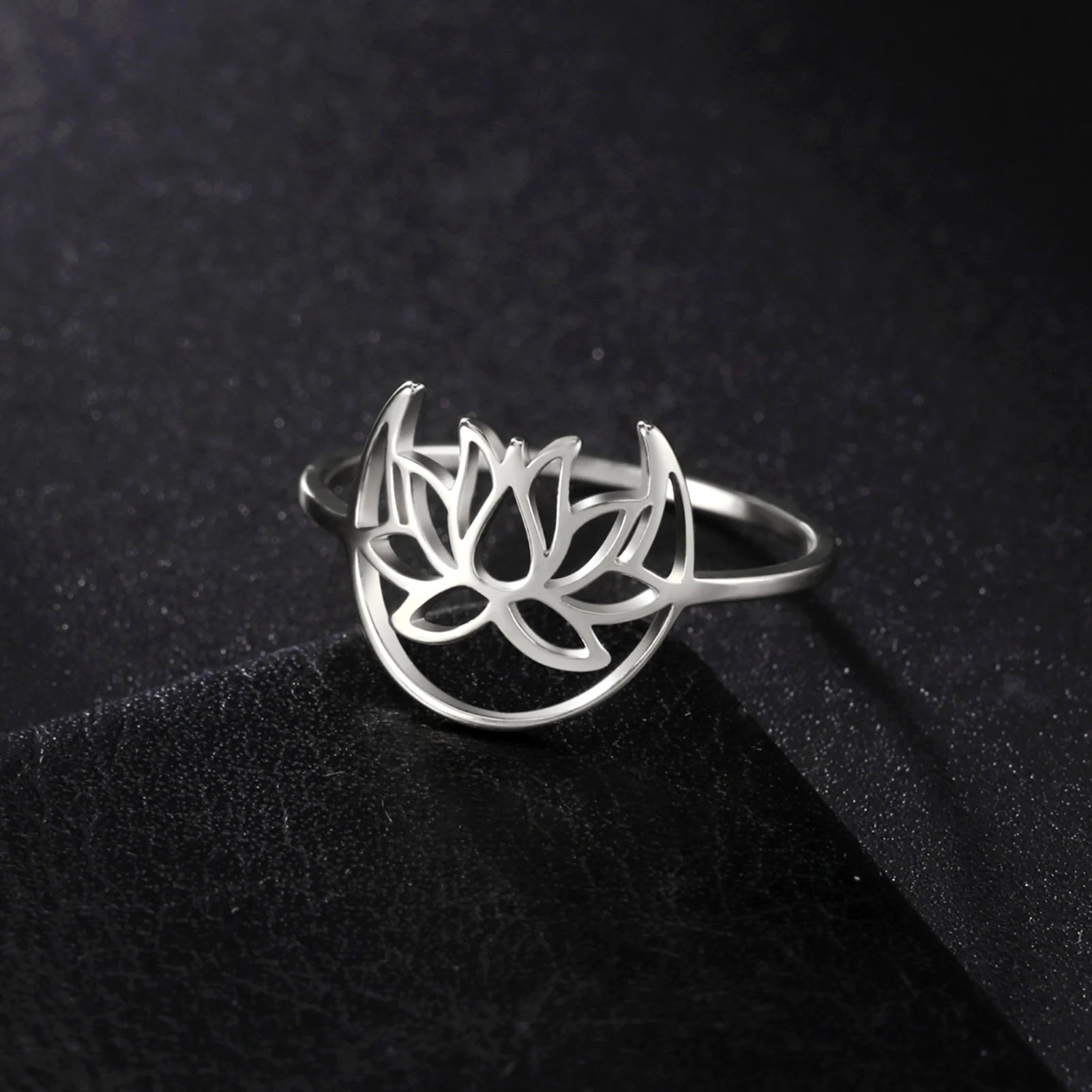 Bague Fleur de Lotus Zen Femme argent