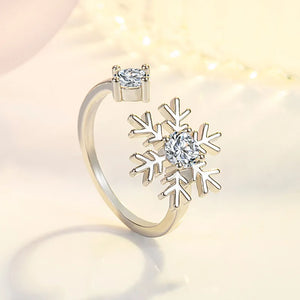 Bague Flocon de Neige Femme Argent