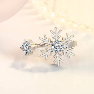 Bague Flocon de Neige Femme Argent